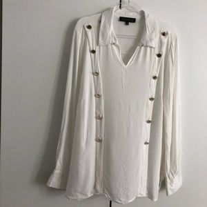Eloquii off white cream blouse top size 20